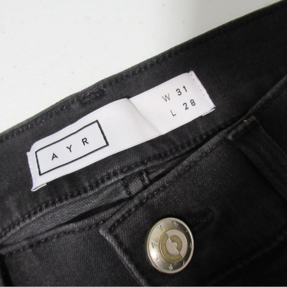 AYR The Riser Denim Jeans Onyx Size 31 - Picture 6 of 16